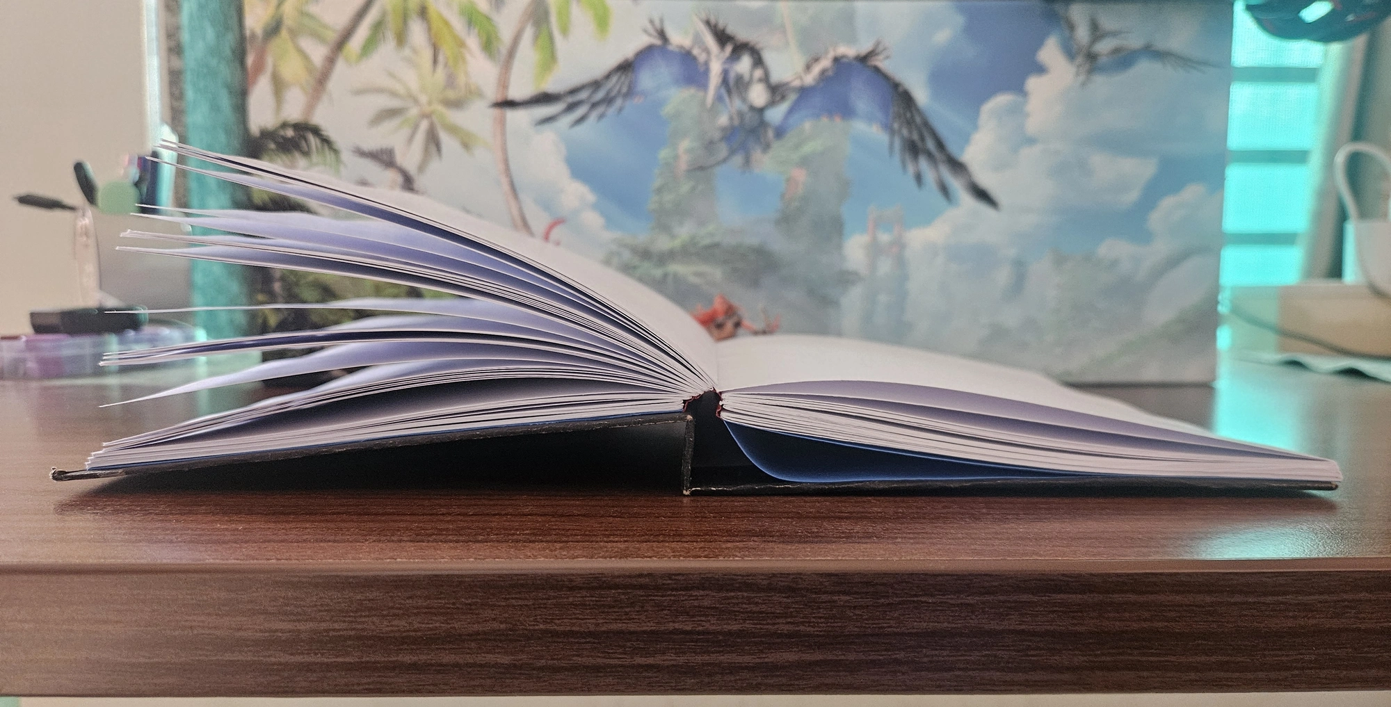You can see the endpaper getting unstuck near the spine