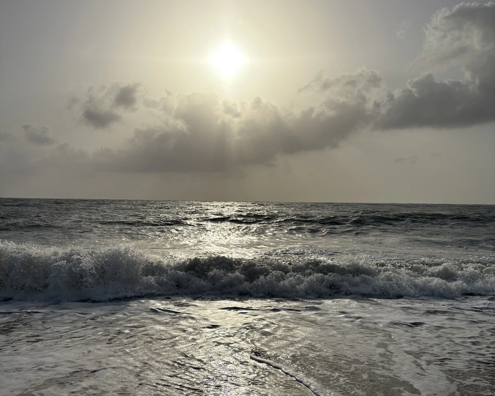 The silver sunset at Shivrajpur beach